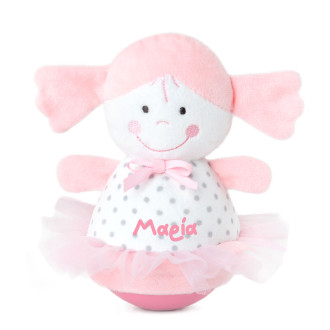 Βρεφικό παιχνίδι Κοριτσάκι-αυτοαναποδογυριζόμενο Ρόλι-Πόλι με Επιγραφή