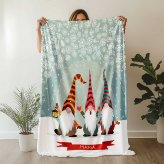 Βελούδινη κουβέρτα «Τα χαρούμενα ξωτικά»