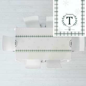 Τραβέρσα τραπεζιού «Καρό» - Πράσινο