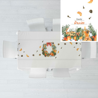 Τραβέρσα τραπεζιού «Αρωματικά Χριστούγεννα» - με Στεφάνι