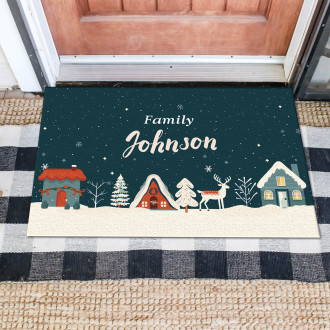 Πασπαρτού πόρτας με ΕΠΙΓΡΑΦΗ - Σχέδιο «Χειμωνιάτικη νύχτα»