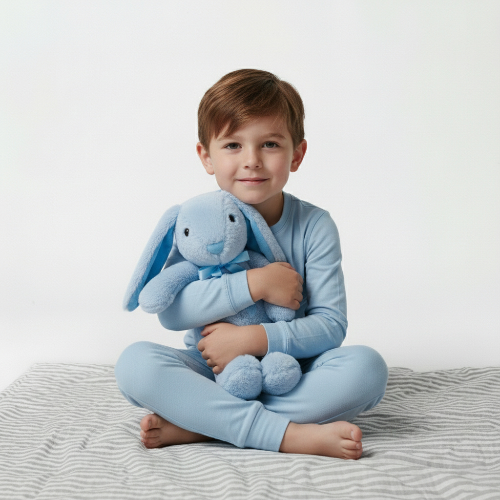 Λαγουδάκι Λουλού με βελούδινο μήνυμα φλοκ