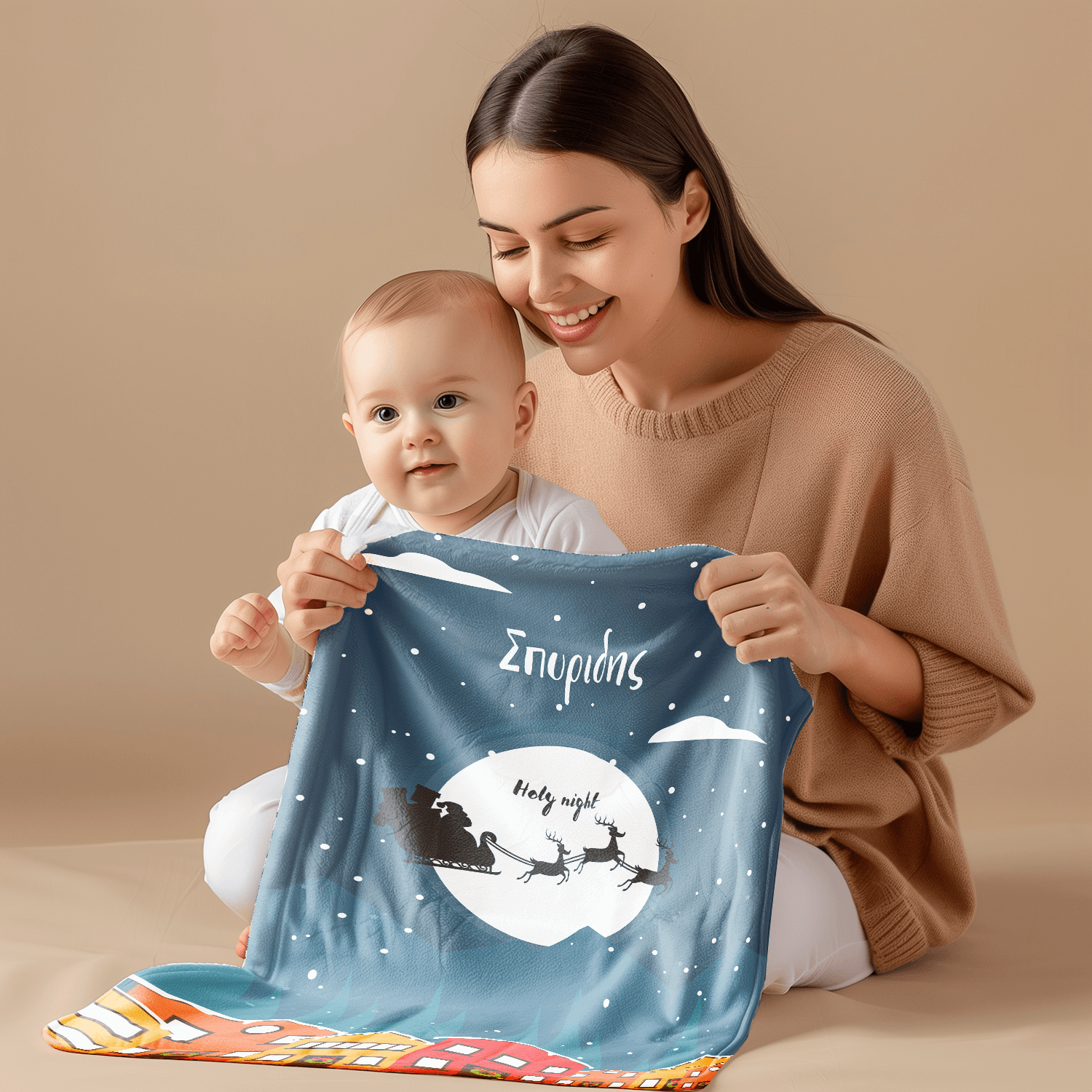 Βρεφική κουβέρτα Άγια Νύχτα