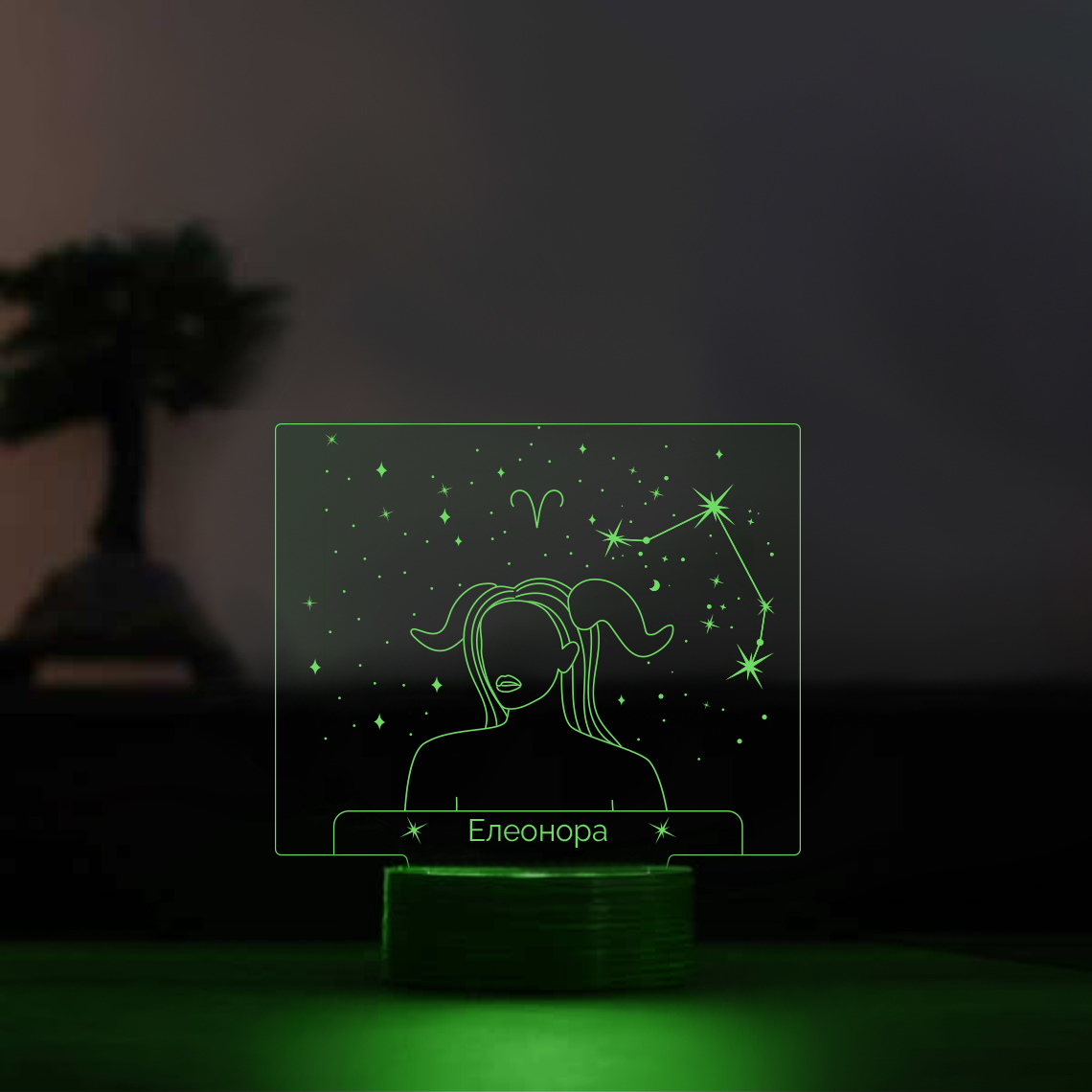 3D LED Λάμπα - Ζώδιο Κριός (6 χρώματα)