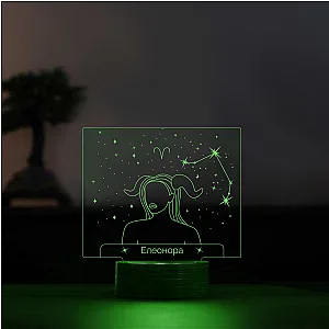3D LED Λάμπα - Ζώδιο Κριός (6 χρώματα)