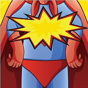 Παιδικό Πόντσο με Όνομα - Σχέδιο Superman — προβολή 2