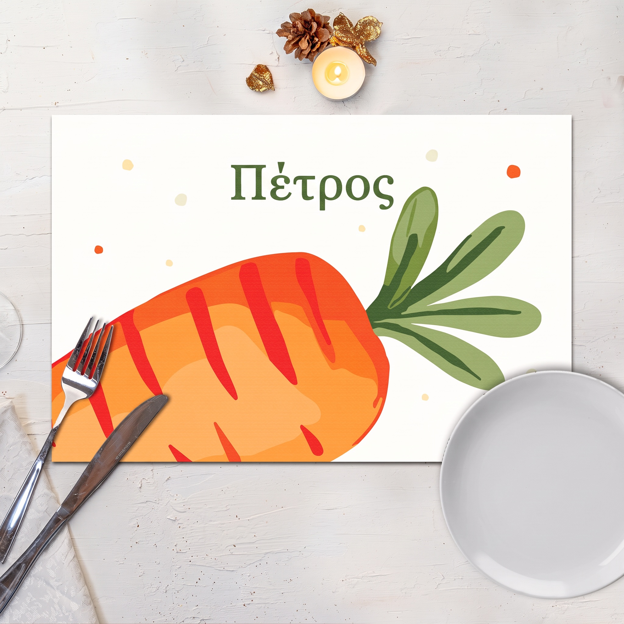 Προσωποποιημένο Σουπλά με Όνομα - Καρότο Κήπος