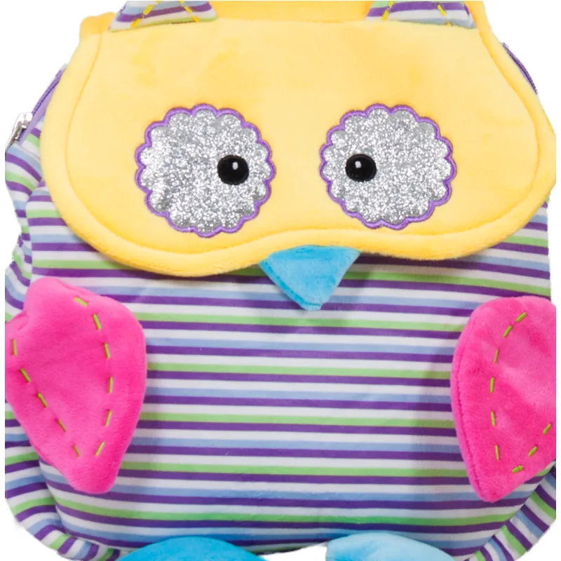 Λούτρινο Σακίδιο Κουκουβάγια με Επιγραφή - 4 Χρώματα