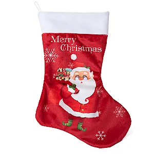 Χριστουγεννιάτικη Κάλτσα Άγιος Βασίλης (Merry Christmas) με Επιγραφή — προβολή 3