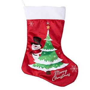 Χριστουγεννιάτικη Κάλτσα Χιονάνθρωπος Merry Christmas με Επιγραφή — προβολή 2