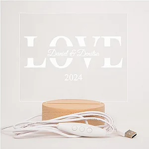 3D LED Λάμπα - LOVE (6 Χρώματα) — προβολή 4