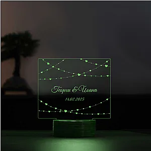 3D LED Λάμπα - Ερωτευμένοι (6 Χρώματα)