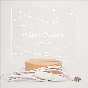 3D LED Λάμπα - Ερωτευμένοι (6 Χρώματα) — προβολή 4
